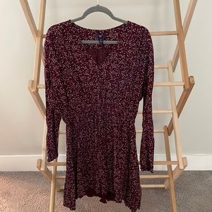 Gap Maroon Floral Dress